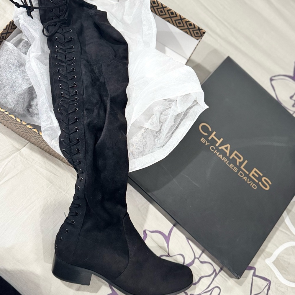 Charles by Charles David Over the Knee Black Boots